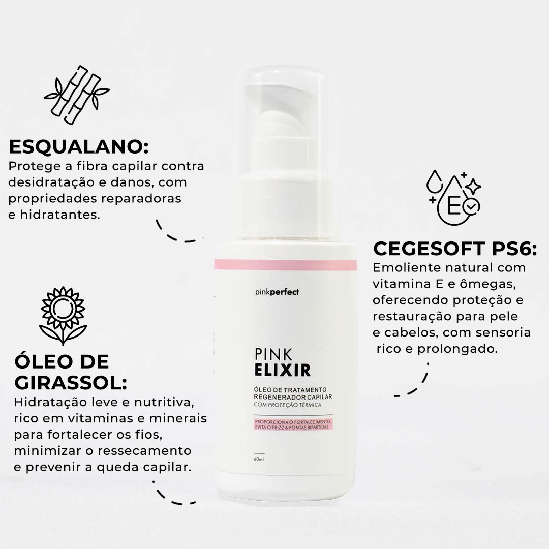 Pink Elixir - Óleo de Tratamento Regenerador com Proteção Térmica (mês do consumidor)