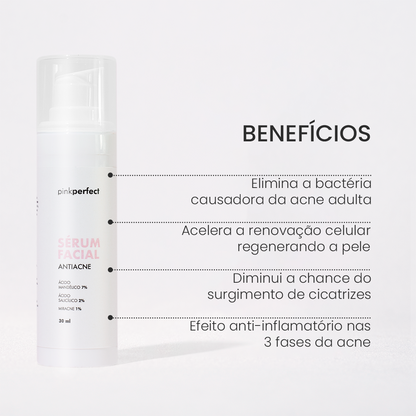 Kit 3 Passos contra a Acne Adulta + Brindes