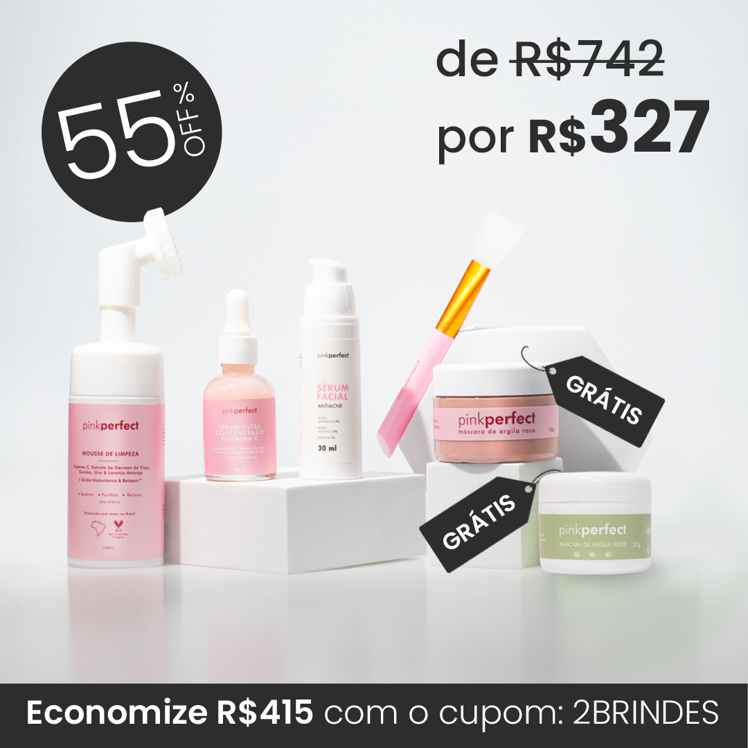 Kit 3 Passos contra a Acne Adulta + Brindes