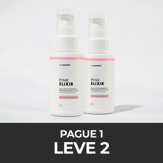 2x Pink Elixir - Óleo de Tratamento Regenerador com Proteção Térmica