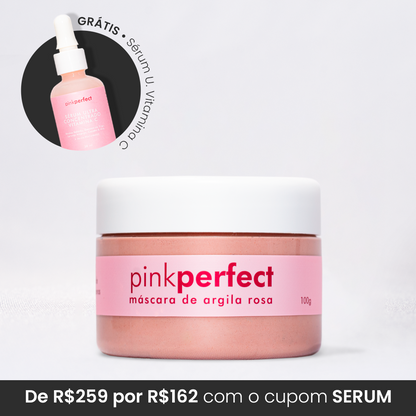 Máscara de Argila Rosa Antiacne + Sérum Vitamina C Ultra Concentrado