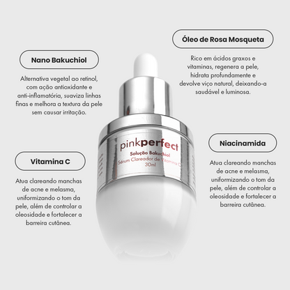 Solução Bakuchiol | Sérum de Vitamina C Clareador
