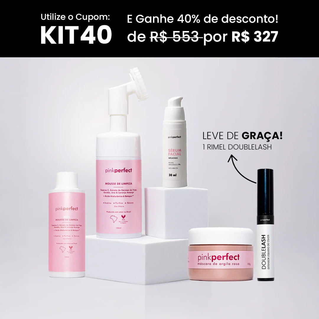 O Último Kit da Pink - 2025 Sem Acne + 1 DoubleLash de Brinde