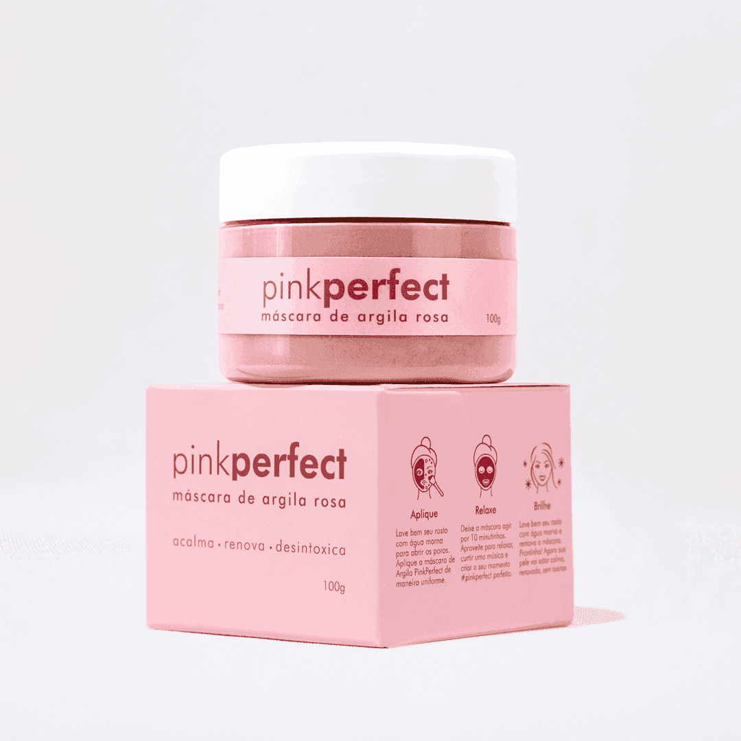 Máscara de Argila Rosa Antiacne + - PinkPerfect